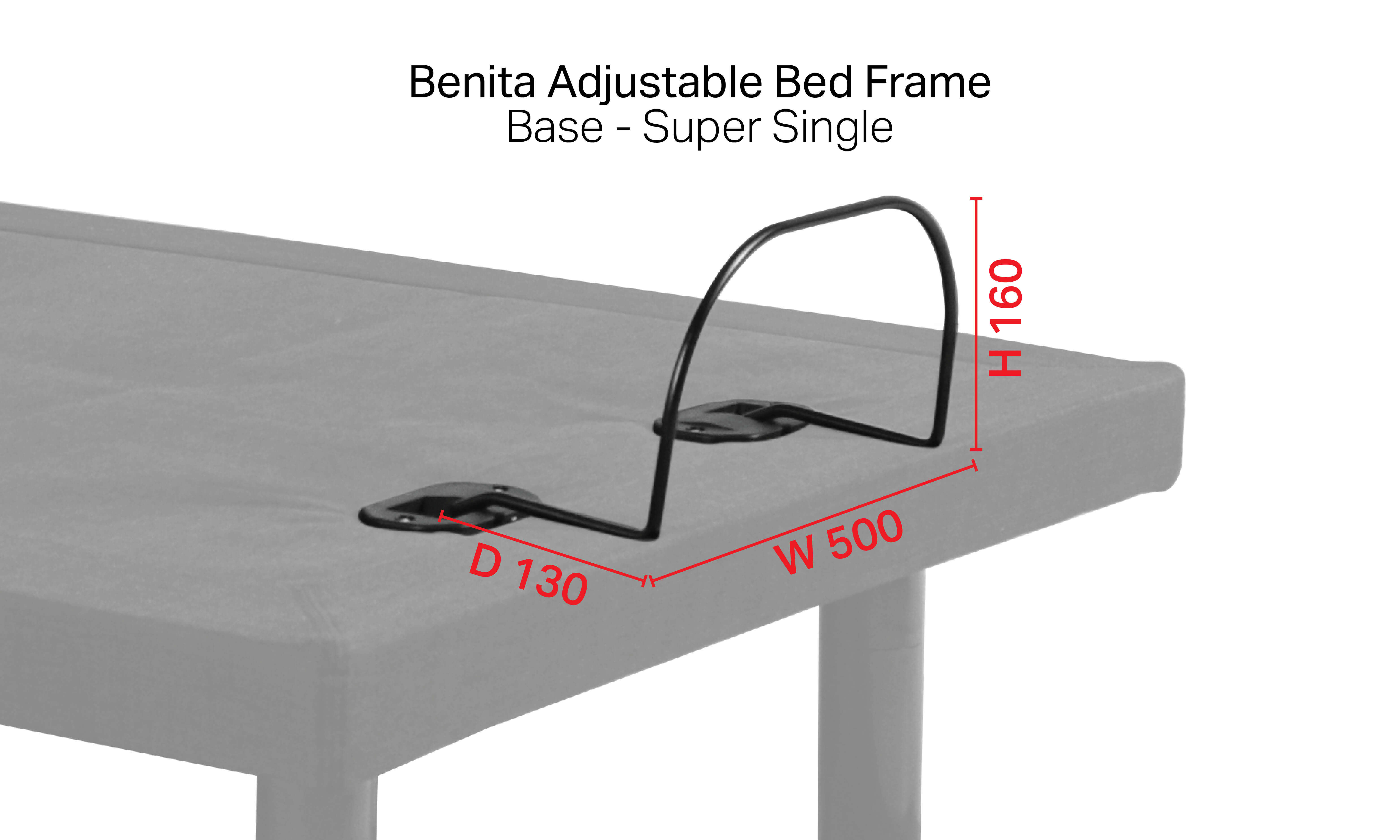 Benita Adjustable Bed Frame (Base) – Super Single